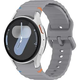 Ремінець для Samsung Galaxy Watch 4 40mm - сірий ширина кріплення 20мм силікон Watchbands Seven Pro (W49-4WB21370125)