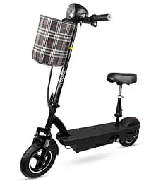 Электросамокат EVOBIKE Reno S10 400W 8Ah черный с сиденьем и надувными колесами (модель 2025 года)