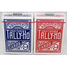 Карти гральні United States Playing Card Company Tally-Ho Fan Back Standard Index (red blue) (PC_THFB)