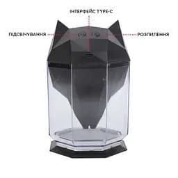 Зволожувач повітря, аромадифузор портативний Kinscoter Guardian Wolf SH-L162 650 мл, Black - мініатюра 14