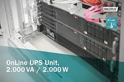 Digitus Джерело безперебійного живлення (ДБЖ) Online, 2000VA/2000W, LCD, 8xC13, RJ45, RS232, USB, Rack/Tower - мініатюра 7
