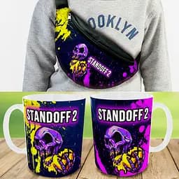 Подарочный набор :Сумка-бананка+ Кружка стендофф2 "Standoff 2" детский,для мальчика (00190)