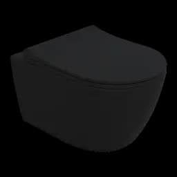 Унитаз подвесной Volle Cante Rimles de la noche с сиденьям Soft Close 1312.151009, Черный матовый