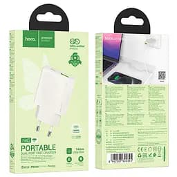 Адаптер мережевий HOCO Biscuit charger N45 |1USB/1Type-C, QC/PD, 30W/3A| - мініатюра 2