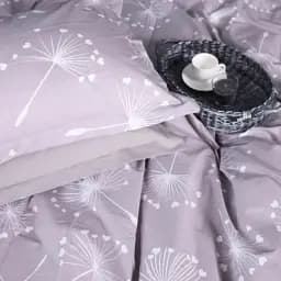 Наволочка MirSon Поплін 00-3 Grey Dandelions 50х70 см сіра (2200009701610)