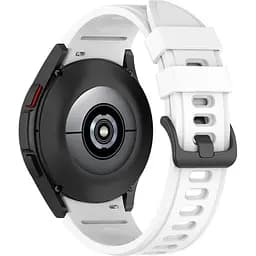 Браслет RiccoOne для Samsung Galaxy Watch 4 - білий ширина кріплення 20мм силікон Watchbands (W28-9WB21134651)