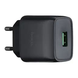 Сетевые зарядные устройства Hoco C72Q Glorious single port QC3.0 charger (EU) Черный