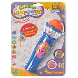 Дитячий мікрофон 7043 UA 3 мелодії, укр.мова Синій
