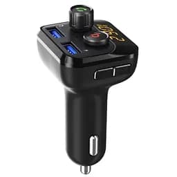 FM модулятор Grand-X 98GRX MegaBass, Bluetooth V5.0 MicroSD, 2USB , MegaBass, han (98GRX) - мініатюра 2
