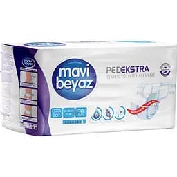 Підгузки для дорослих Mavi Beyaz Pedekstra M (85-115 см) посилені (7 крапель), дихаючі 30 шт.