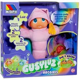 М'яка інтерактивна іграшка-нічник Molto Gusyluz Arcoiris рожева (26531)