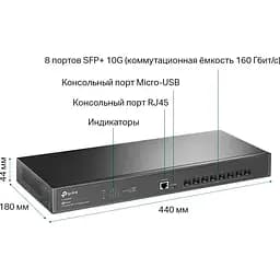 Комутатор TP-Link TL-SX3008F (TL-SX3008F) - мініатюра 4