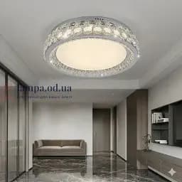Стильна стельова LED-люстра для вітальні Linisoln 3218-500 CH хром 140 Вт до 18 м2 - мініатюра 1