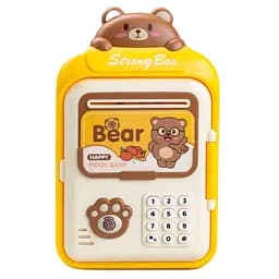 Сейф копилка детская Strong Box Bear желтый