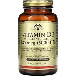 Витамин D3 Solgar 125 мкг (5000 МЕ) 240 капсул