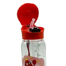 Пляшка для води Casno 400 мл KXN-1195 Червона (краб) з соломинкою (KXN-1195_Red) - мініатюра 4