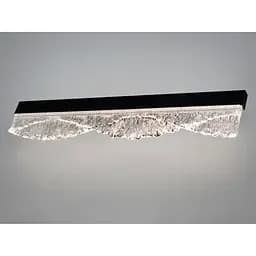 Настінний LED бра-планка Romin чорна 11 Вт скло