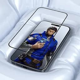Захисне 3D скло Blueo Invisible Airbag Anti-broken для Apple iPhone 15 Pro Max (6.7) Чорний - мініатюра 5