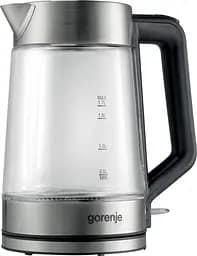 Gorenje Електрочайник 1.7л, 2,200 Вт, strix контроль, скло, білий