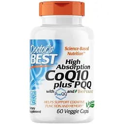 Вітаміни та мінерали Doctor's Best CoQ10 plus PQQ High Absorption 60 капсул