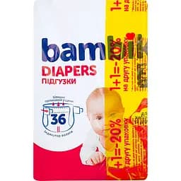 Набір підгузки дитячі одноразові Bambik Medium 3 Midi (4-9 кг), 72 шт. (2 уп. х 36 шт.) - мініатюра 3