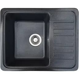 Гранітна кухонна мийка Romzha Regula 57 Antracit (902) з крилом