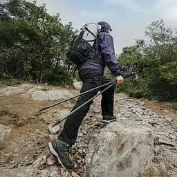 Трекінгова палиця Naturehike (CNK2450DS017) 35-110см - складна - чорна - мініатюра 7