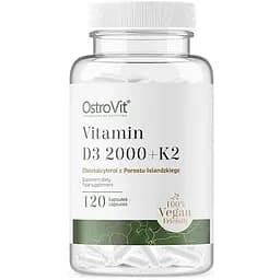 Витамины и минералы OstroVit Vege Vitamin D3 2000 +K2 120 вегакапсул