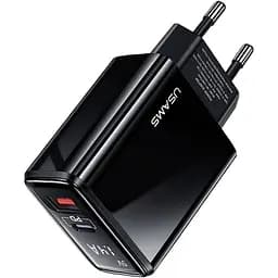 Мережевий зарядний пристрій Usams T40 US-CC133 20W Black (CC133TC01) [160712] - мініатюра 3
