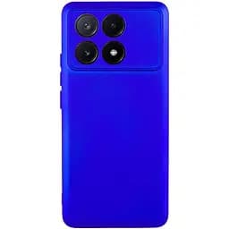 Чехол TPU GETMAN Liquid Silk Full Camera для Xiaomi Poco X6 Pro Синий / Iris