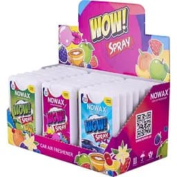 Набор ароматизаторов Nowax Wow Spray Mix с распылителем в выставочном боксе 24 шт. (NX00146)