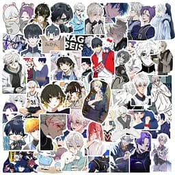 Стікерпак Синя В'язниця: Блю Лок Набір наклейок GeekLand Blue Lock 50 штук