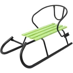 Санки Vitan Овен зі спинкою та кольоровою планкою чорні (2030100)