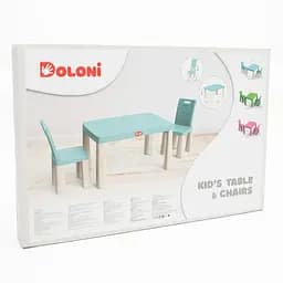 Дитячий комплект стіл та два стільці Doloni (пластиковий) Бірюзовий - мініатюра 8