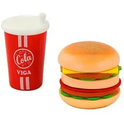 Іграшкові гамбургер та кола Viga Toys 51602 Дерев'яні іграшки