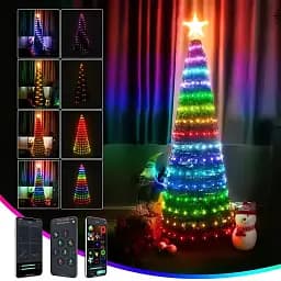 Розумна смарт гірлянда Niki Light smart роса rgb керування через смартфон пульт 20 метрів 200 лед - мініатюра 8