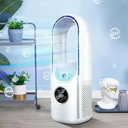 Міні-кондиціонер з LED-підсвічуванням / Вентилятор зі зволожувачем повітря / Безлопатевий вентилятор Air Multiplier - мініатюра 4
