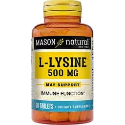 L-лізин Mason Natural 500 мг 100 пігулок