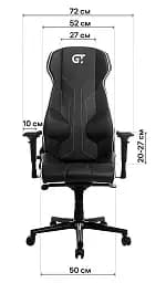Геймерське крісло GT Racer чорне з темно-сірим (X-8007 Dark Gray/Black) - мініатюра 12