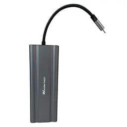 Концентратор Wondertech WT00586 Type-C Hub 10-в-1 для ноутбуків: 4x USB 3.0, 1x USB 2.0, HDMI, VGA, SD/TF, 3,5 мм jack - мініатюра 5