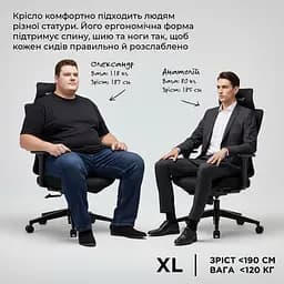 Крісло для геймерів Anda Seat X-Air Mega Size XL Mesh Gray (AD-WY-01-GGF) - мініатюра 4