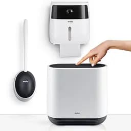 Набор аксессуаров для ванной комнаты МВМ My Home MVM-06: BP-21, BP-14, BP-16, белый с черным (MVM-MH-06 WHITE/BLACK)