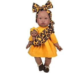 Кукла Nines d'Onil Alika с малышом в желтой одежде 40 см (3730)