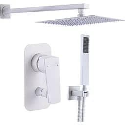 Душова система Topaz Lexi TLG 21205-H57-W, ручна та верхня лійка, горизонт.Білий гляне, Білий