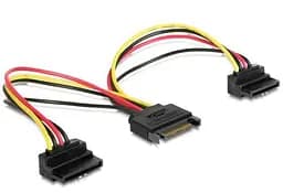 Переходник питания SATA (M) - 2 x SATA (F), 15 см, Cablexpert (CC-SATAM2F-02)