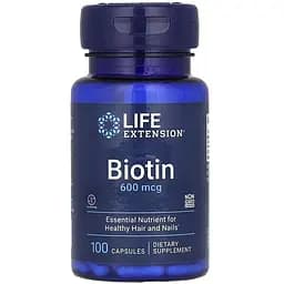 Біотин Life Extension 600 мкг 100 капсул