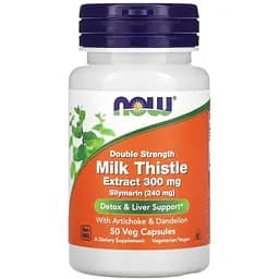 Натуральна добавка NOW Silymarin Milk Thistle 300 mg, 100 вегакапсул