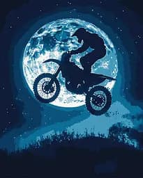 Набор для росписи по номерам Ночной драйв с красками металлик, Ideyka, 40x50 см, КНО8580