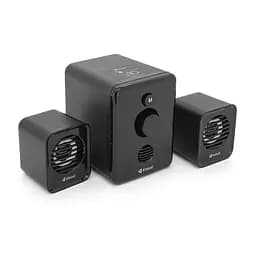 Колонки Kisonli U-3000BT, 5W+2x3W, USB/TF/BT/FM/AUX, с сабвуфером, DC: 5V, Black, BOX, Q40
