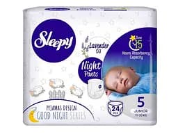 Підгузки-трусики дитячі Sleepy Night junior 5 (11-20 кг) 24 шт. на ніч
